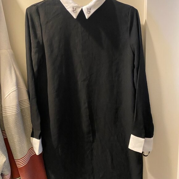 Victoria Beckham x Target - Girls' Black Collared Dress - XL - Picture 3 of 5
